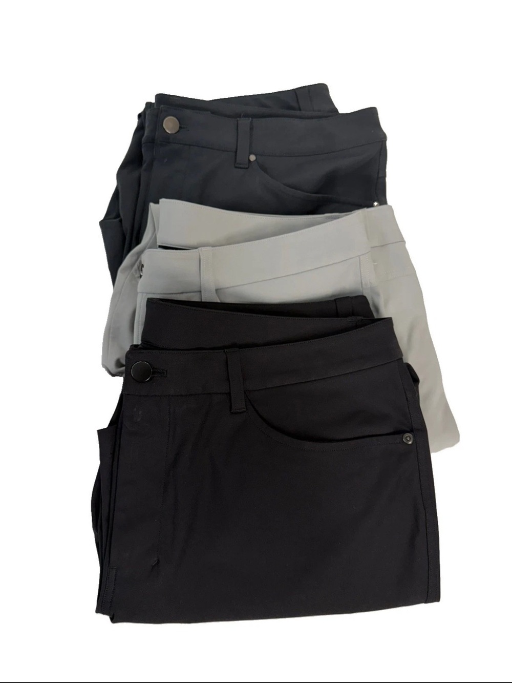 Lululemon ABC Utilitech Slim Fit 6 Pocket Pants Warpstreme Mens 36 Lot Of 3
